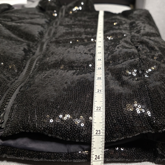 Ciao Milano 1969 CM Black Sequin Puffer Jacket – Size L - Picture 10 of 17
